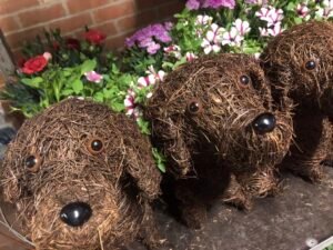 Dog flowerpots